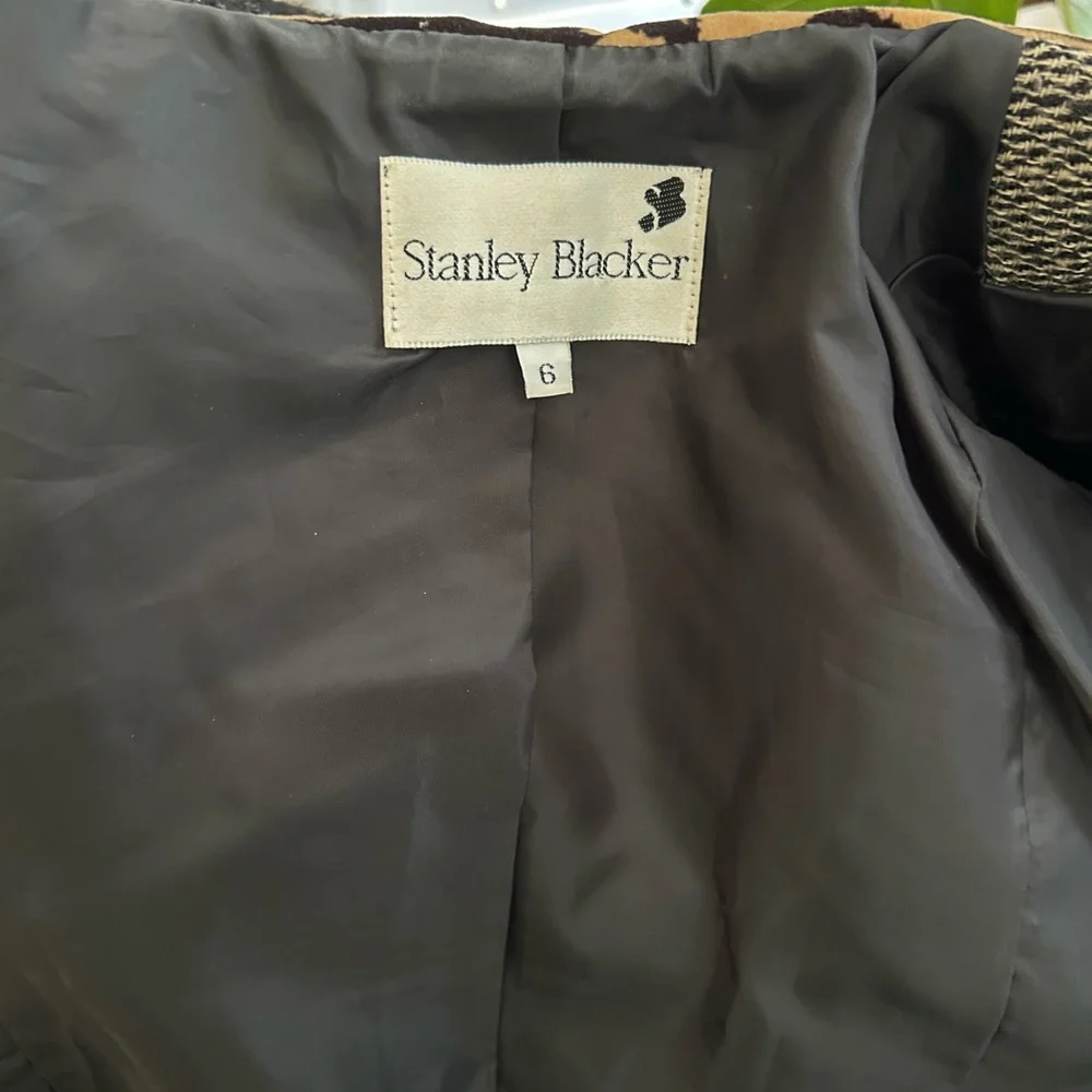 Stanley Blacker Vintage Patchwork  Blazer - Black, Brown, Tan - Picture 10 of 12